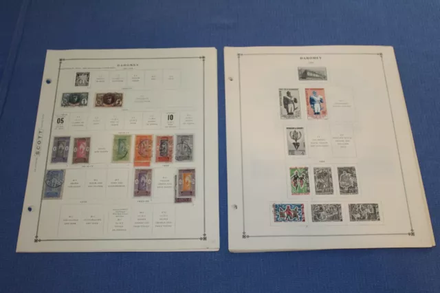 Dahomey 34 Scott International Stamp Album Pages to 1975 BlueLakeStamps Useful!