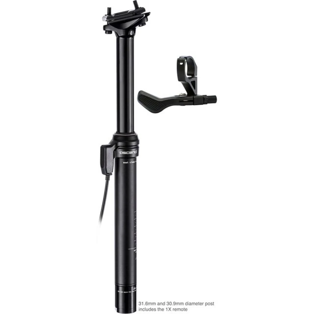 Brand-X Bike MTB Ascend II Tropper Aluminium Sitzstütze - 30,9 mm Durchmesser/125 mm Drop