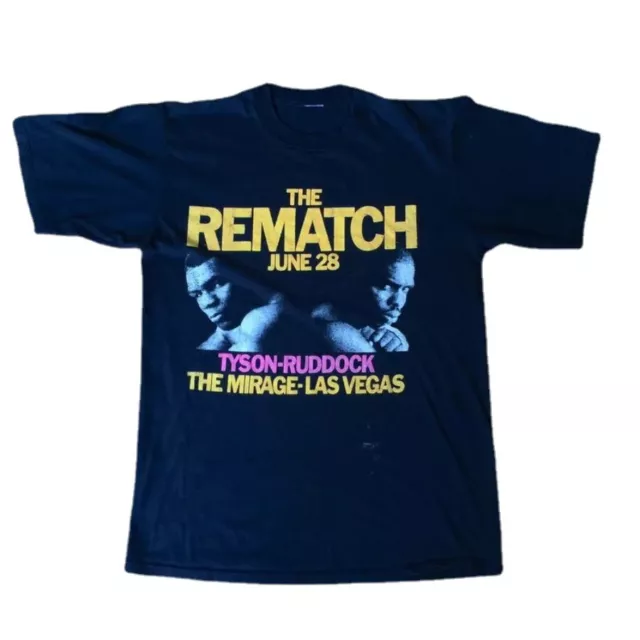 Mike Tyson "The Rematch" Shirt Boxing Tyson-Ruddock Fight T-Shirt Summer Cotton