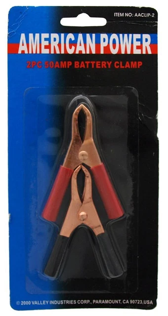 Battery Charger Replacement Clamps Alligator Clips 50 Amps Cable Connectors Set