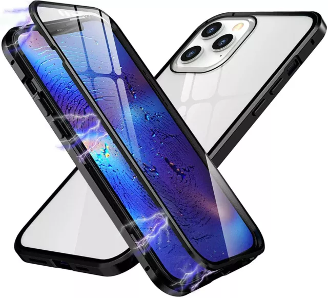 360° FRONT + BACK GLASS Magnetic Phone Case iPhone 11 12 PRO MAX X XS XR 7 8 6s