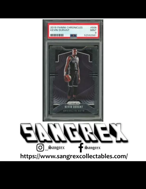 Kevin Durant - Brooklyn Nets Prizm #508 PSA 9 MINT 2019 NBA Panini Chronicles