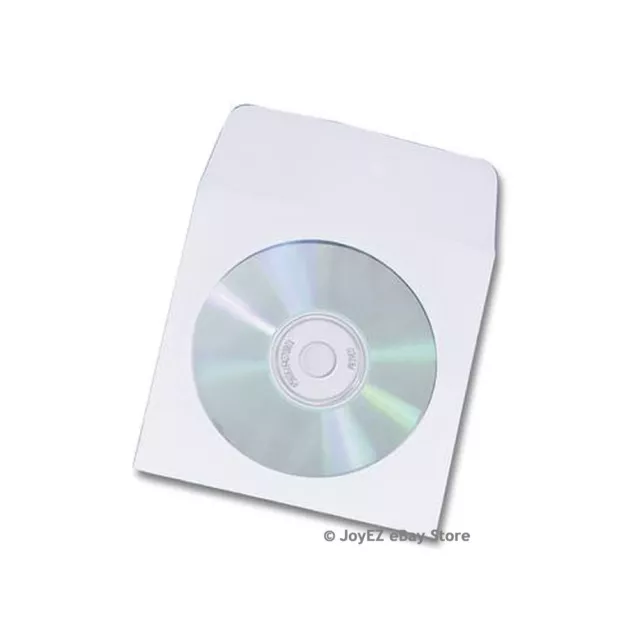 NEW 1000 Paper CD DVD Paper Sleeve Envelope Window Flap