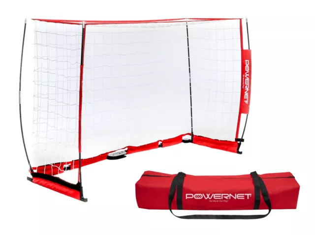 PowerNet 6x4 Portable Soccer Goal - Full Frame with Carry Bag