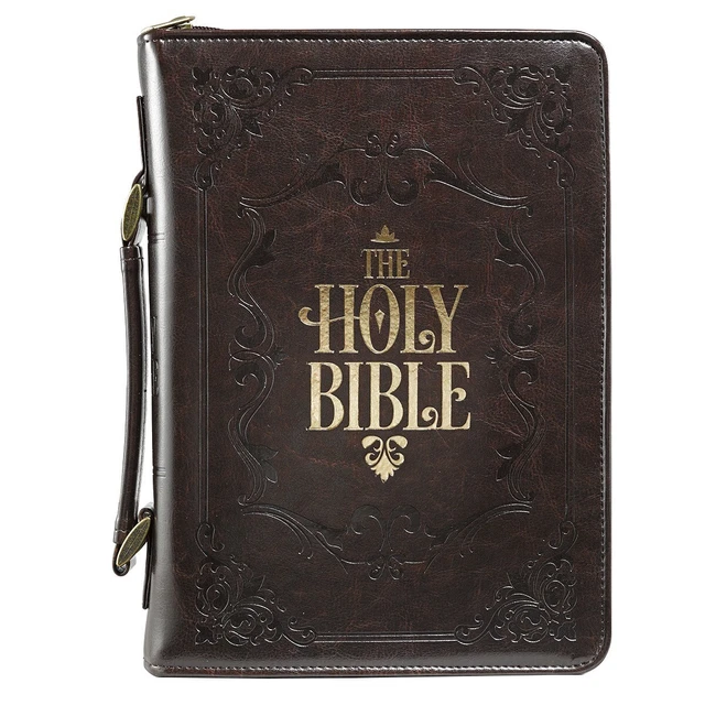 Bible Cover-Classic/Holy Bible-Brown-LRG