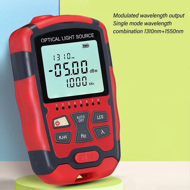 Optical Fiber Power Meter Single Mode 1310nm 1550nm Fiber Optic Light Source