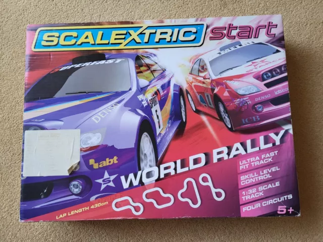 SCALEXTRIC START WORLD Rally Set Boxed new braids track