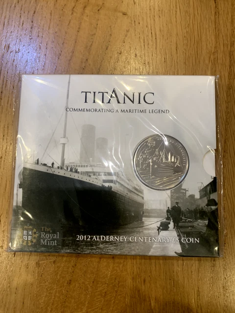 ALDERNEY 2012 ROYAL Mint £5 Commemorative Centenary Titanic