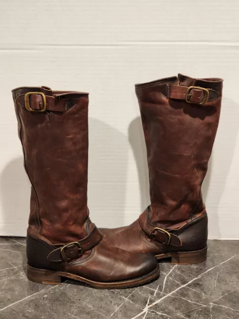 Frye Veronica Slouch 70549 Womens Brown Leather Casual Dress Boots, size 6.5 B