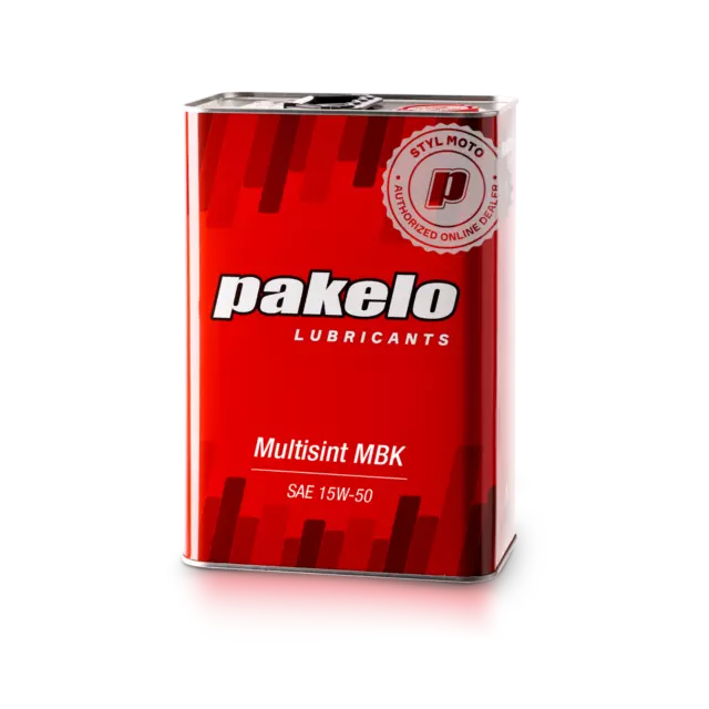 4 Lt Olio Lubrificante Motore 4 Tempi Pakelo Semi Sintetico Multisint Mbk 15W50