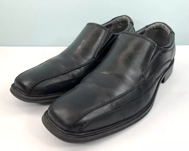 DOCKERS Men's Shoes Size 9.5 M Black Leather All Motion Comfort Slip On Loafers