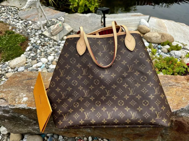 Auth LOUIS VUITTON Mon Monogram Leather Brown Tote Bag Neverfull GM #6684