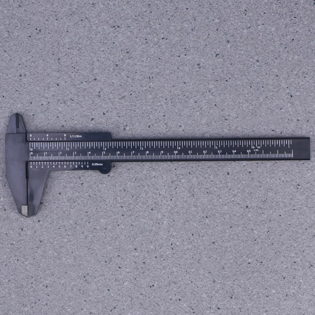 4Pcs Plastic Mini Vernier Caliper Metric Portable Sliding Pocket Caliper Ruler