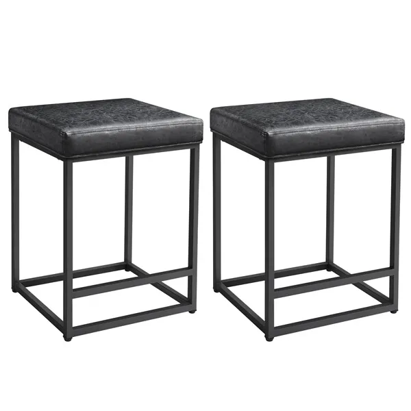 Bar Stools 2pcs Stool for Kitchen Counter Backless Industrial Stool Dining Cafe