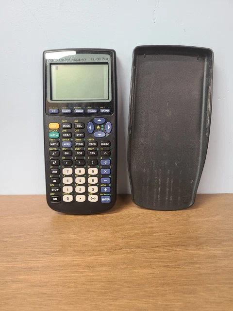 Texas Instruments TI-83 Plus Graphing Calculator With Cover WORKS TI-83+ plus