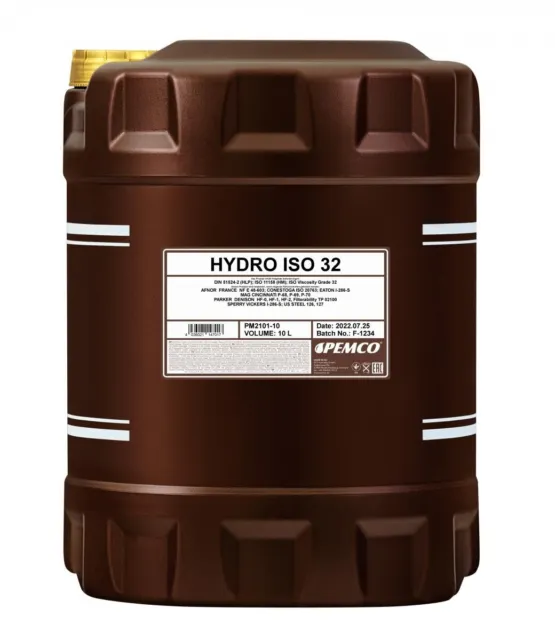PEMCO Huile hydraulique Liquide hydraulique PM2101-10 10 Jerrycan