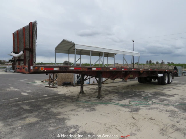 Utility FS2CH 42 Ft Wood Deck Piggyback T/A Flatbed Semi Trailer bidadoo