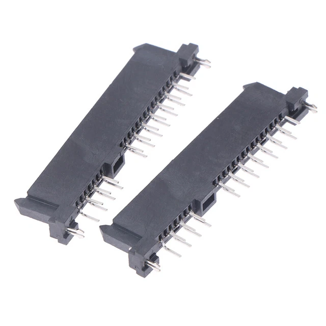 5PCS SATA Double row dislocation pin Female 7P+15P Hard disk Connector Socket
