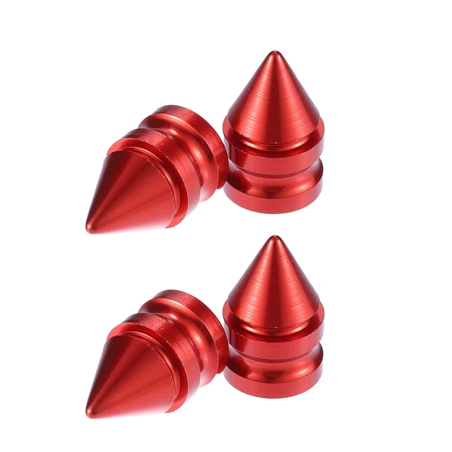 4uds Rojo Coche Empale Neumático Válvula Vástago Tapa Polvo Prueba Cubiertas