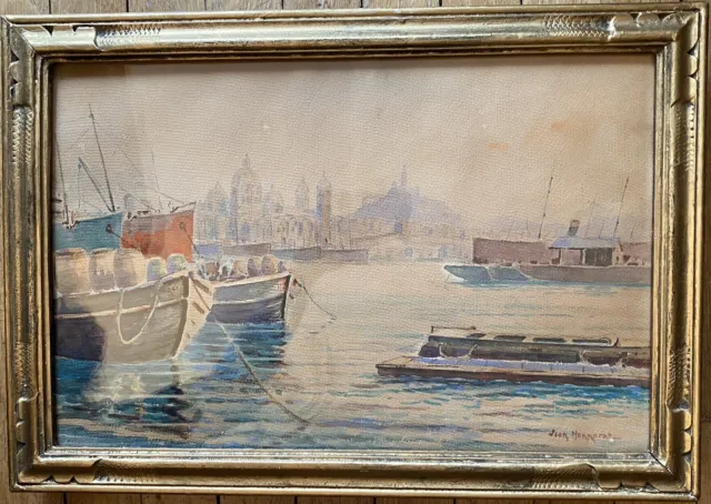 Le port de Marseille - Jean Honnorat - Aquarelle