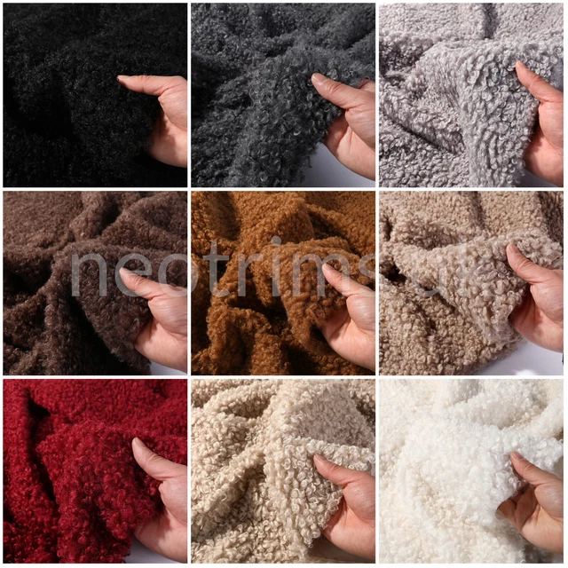 Tissu Fausse Toison Mouton - Laine Douce Polyester - Largeur 160cm - Neuf - Neotrims