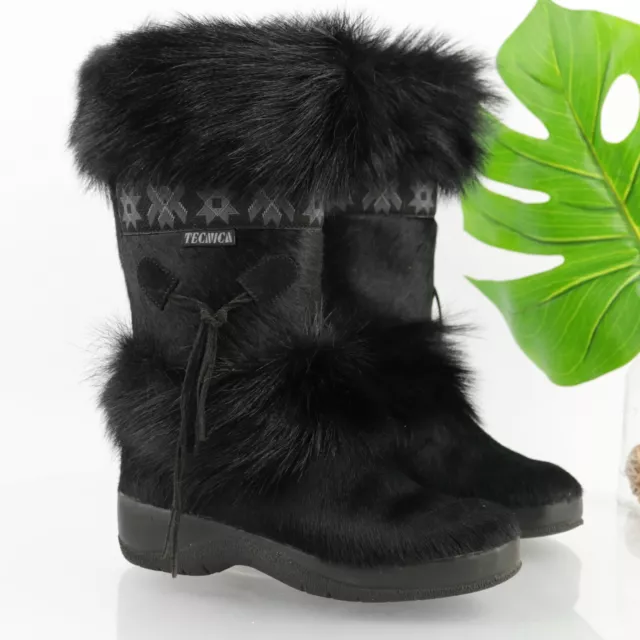 TECNICA ITALY WOMEN S Skandia Boot Size 36 5.5 Black Cowhide Goat