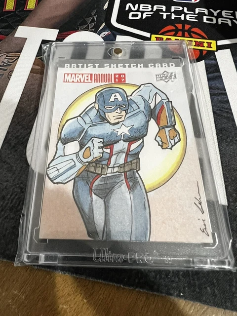 Marvel Annual 2017 Sketch Card by Eric Lehtonen of Captain America