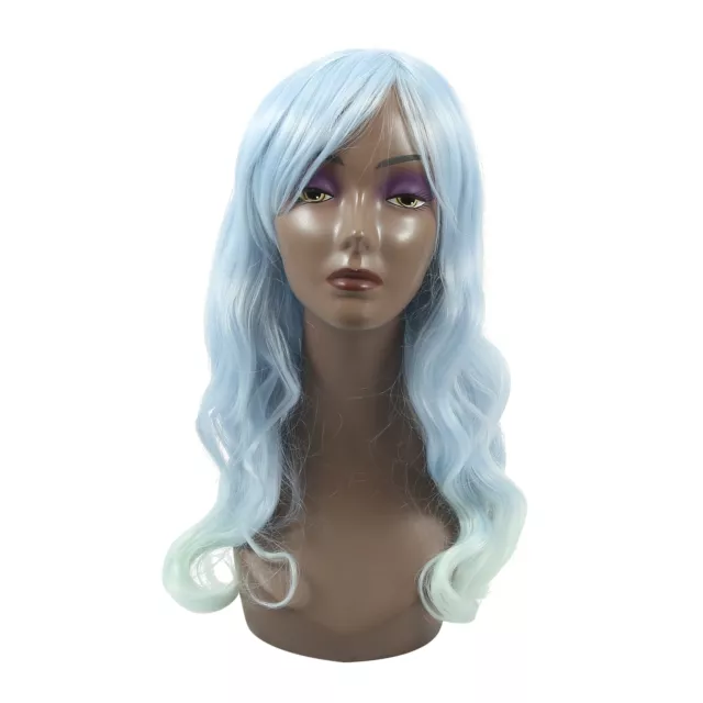 Item of 1 Hair Wigs for Women 24" Blue Gradient Curly Wig with Wig Cap