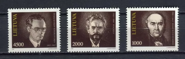S11921) Lietuva Lithuania MNH 1993, Famous Persons 3v