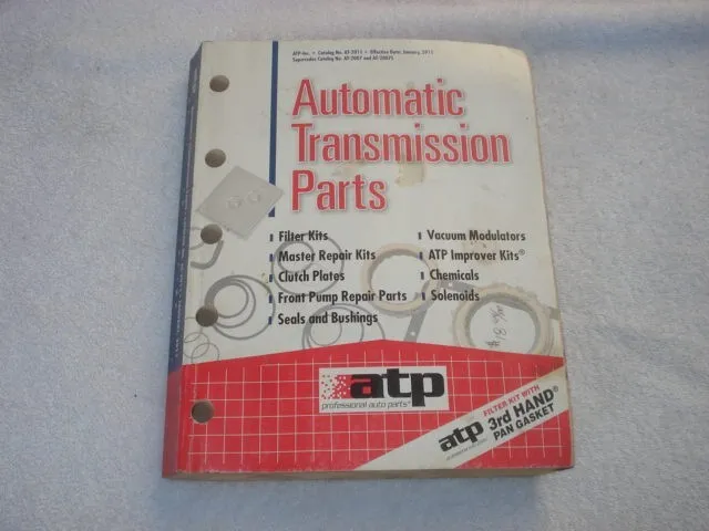 2011 ATP Automatic Transmission Parts Catalog with Illustrations & Interchange