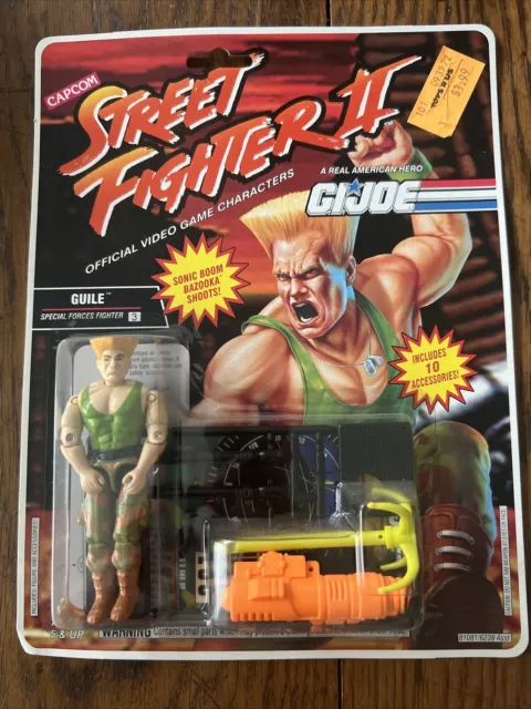 1993 Hasbro VINTAGE GI JOE STREET FIGHTER II GUILE Action Figure New MOC Capcom