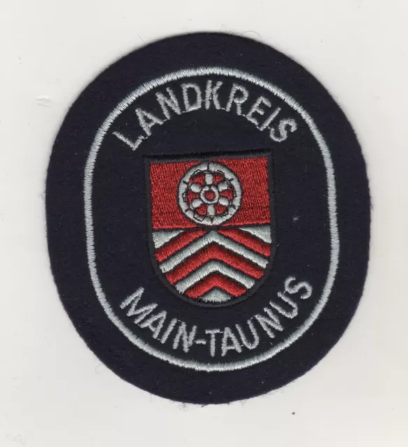 Uniform Aufnäher Patches Landkreis Main-Taunus / Schwarz Feuerwehr