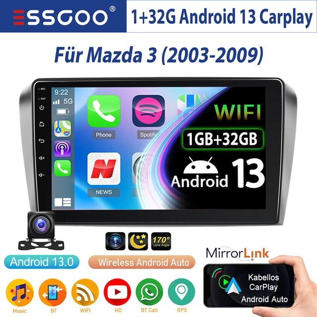 7" Android 13 Carplay Autoradio 2 DIN GPS Navigation RDS Wifi FM BT 2+32G Kamera