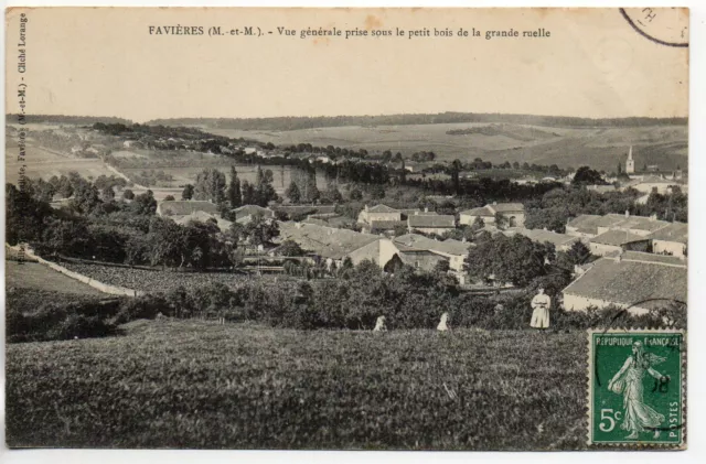 FAVIERES - Meurthe et Moselle - CPA 54 - belle vue prise du petit bois
