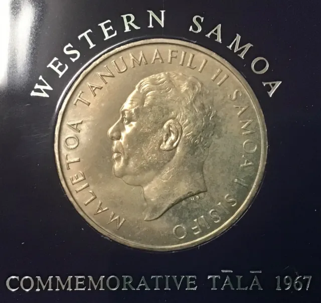 1967 Western Samoa One Tala Commemorative Uncirculated Coin!