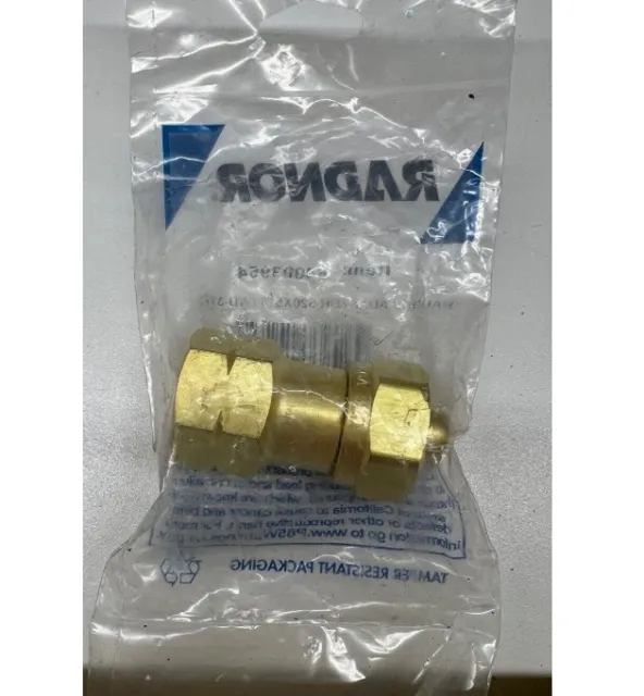 Radnor Brass Acetylene Cylinder Adapter CGA-520 x CGA-510 (WD-317) 64003951 POL