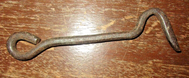 Antique Rustic Hand Forged Iron Door Latch Hook for Barn Shed Gate 4.75"