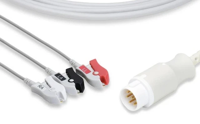 PHILIPS 12 PIN 3 Leads Grabber ECG EKG Cable M1972A Same Day Shipping PHILIPS 12 PIN 3 Leads Grabber ECG EKG Cable M1972A Same Day Shipping