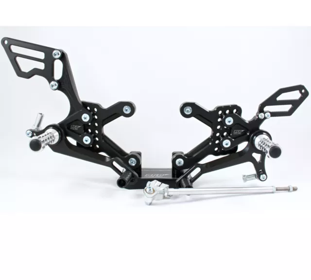 ARP Fußrastenanlage Racing Aprilia RSV 1000R Tuono 2006-2010 schwarz Rearset