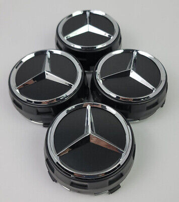 4PCS 75mm Wheel Center Hub Caps Cover Logo Badge Emblem For Mercedes-Benz