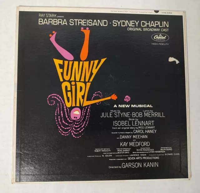 FUNNY GIRL (ORIGINAL Broadway Cast) 1964 LP Record Vinyl VAS-2059 ...