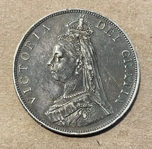 Great Britain - 1887 Large Silver Double Florin - Victoria