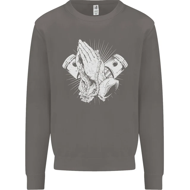 Felpa Maglione Biker Prayer Biker Moto Moto Moto Uomo 3