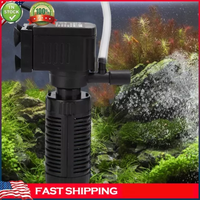 Mini Aquarium Filter Oxygen Air Pump Filtration Submersible Pump for Fish Tank