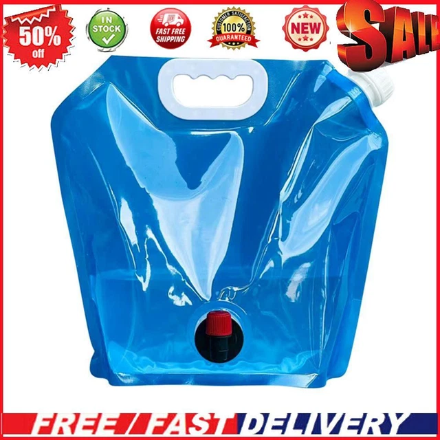 Camping Folding Water Bag No Leakage Water Container with Faucet Pouch (5L)