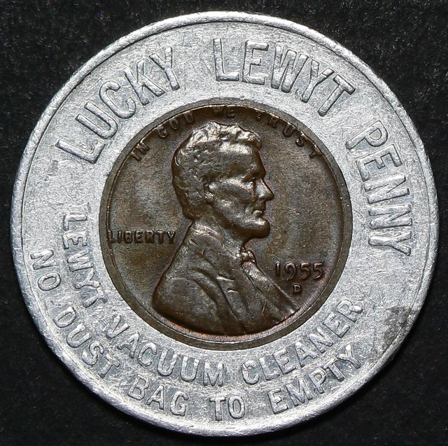 1955 Lucky Lewitt Penny Encaissed Cent Vacuum Cleaner #20798
