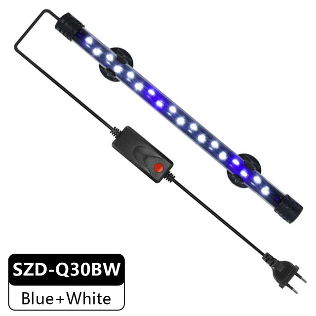 Submersible Aquarium Underwater LED Light Air Bubble Fish Tank Lamp+ Switch