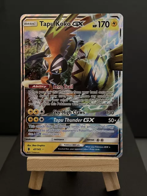 Tapu Koko GX 47/145 Sun and Moon Guardians Rising Pokemon Card NM