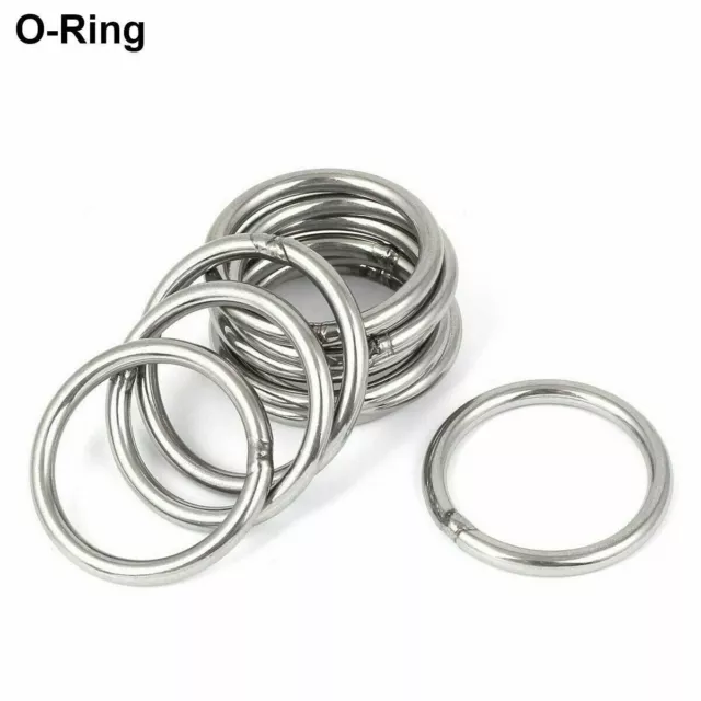 4mmX30mm Stainless Steel O-Ring ~ Welded Buckles Webbing Leathercraft Ring 1pcs