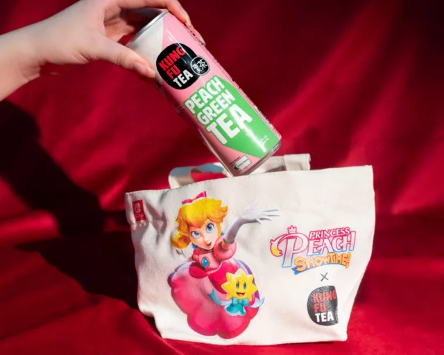 Ultra Rare, Limited Edition Princess Peach X Kung Fu Tea Tote Bag - Exclusive